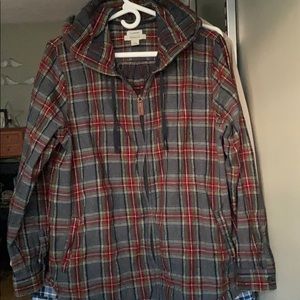 Women’s zip up relaxed flit flannel